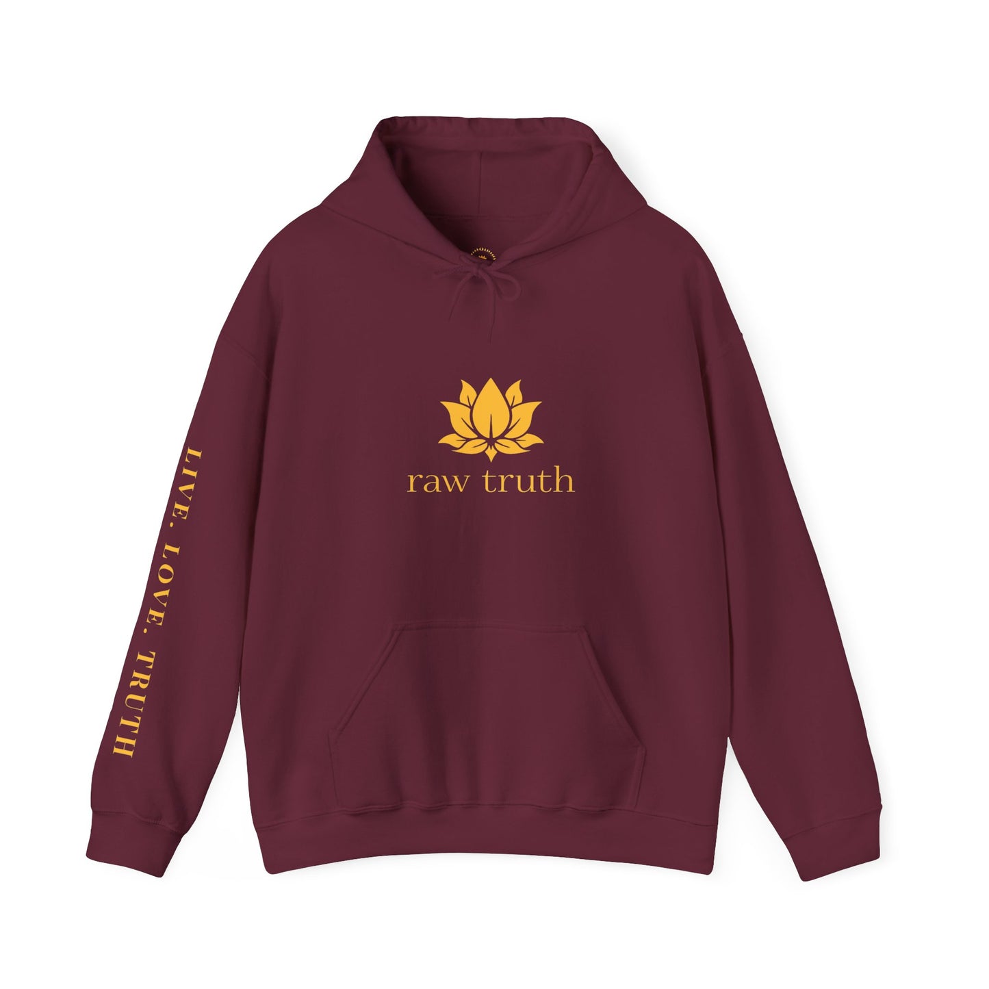 Raw Truth Inspirational Hoodie, Cozy Sweatshirt, Meditation Apparel
