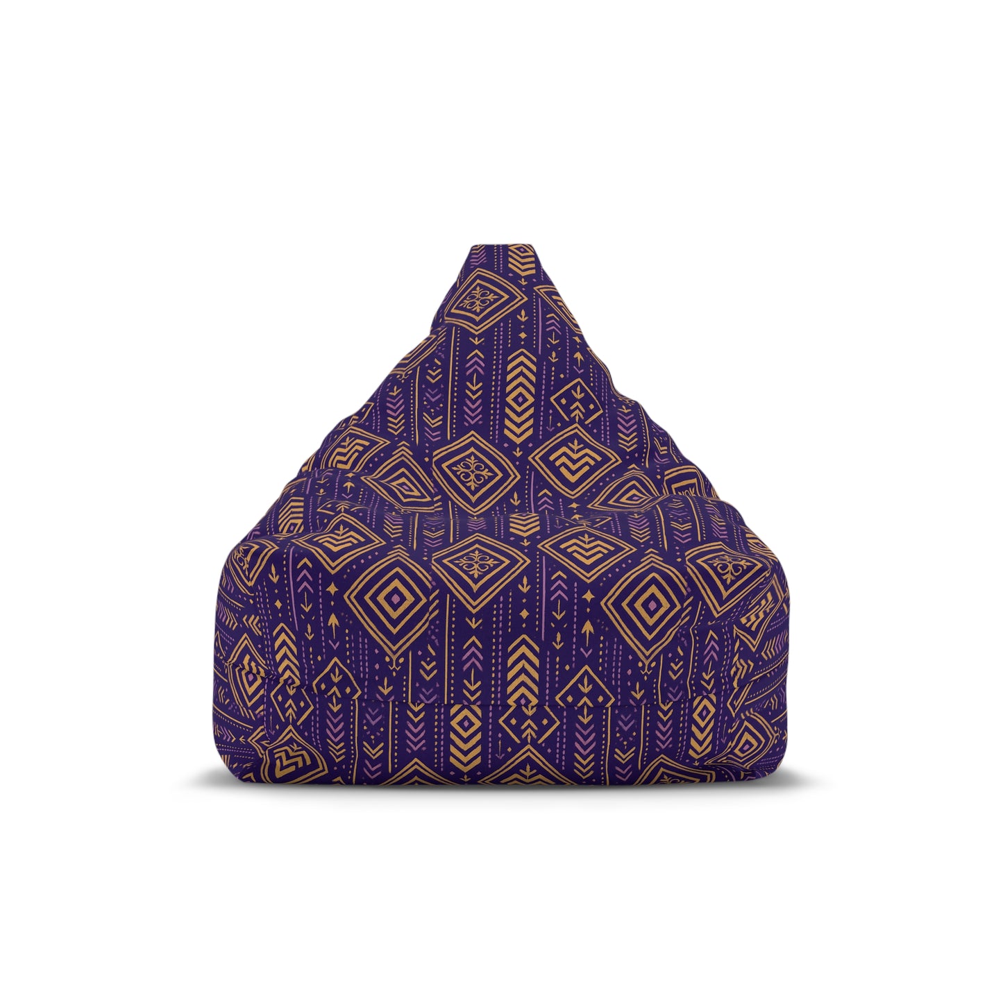 RAW TRUTH: African Geo Print Bean Bag Cover – High-Impact, Bohemian Floor Cushion Cover