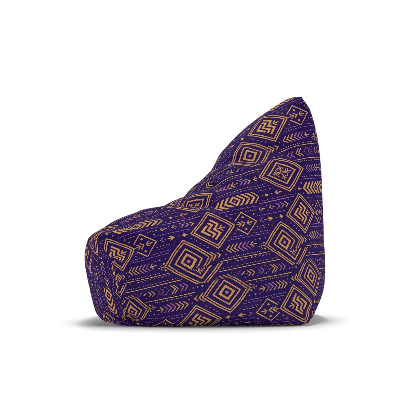 RAW TRUTH: African Geo Print Bean Bag Cover – High-Impact, Bohemian Floor Cushion Cover