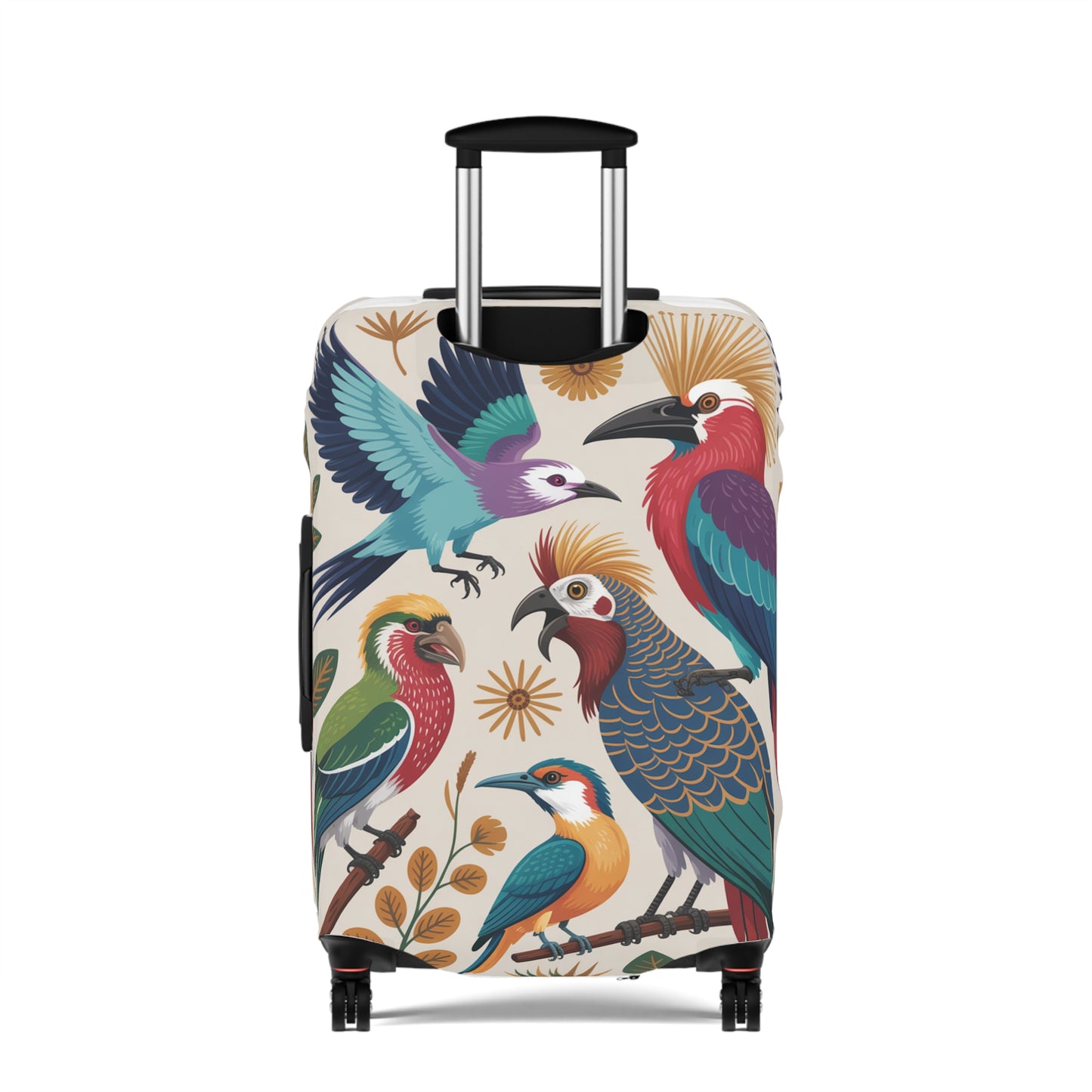 Vibrant Paradise Birds Luggage Protector | Custom Design Travel Cover