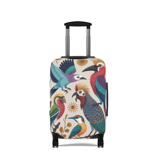 Vibrant Paradise Birds Luggage Protector | Custom Design Travel Cover