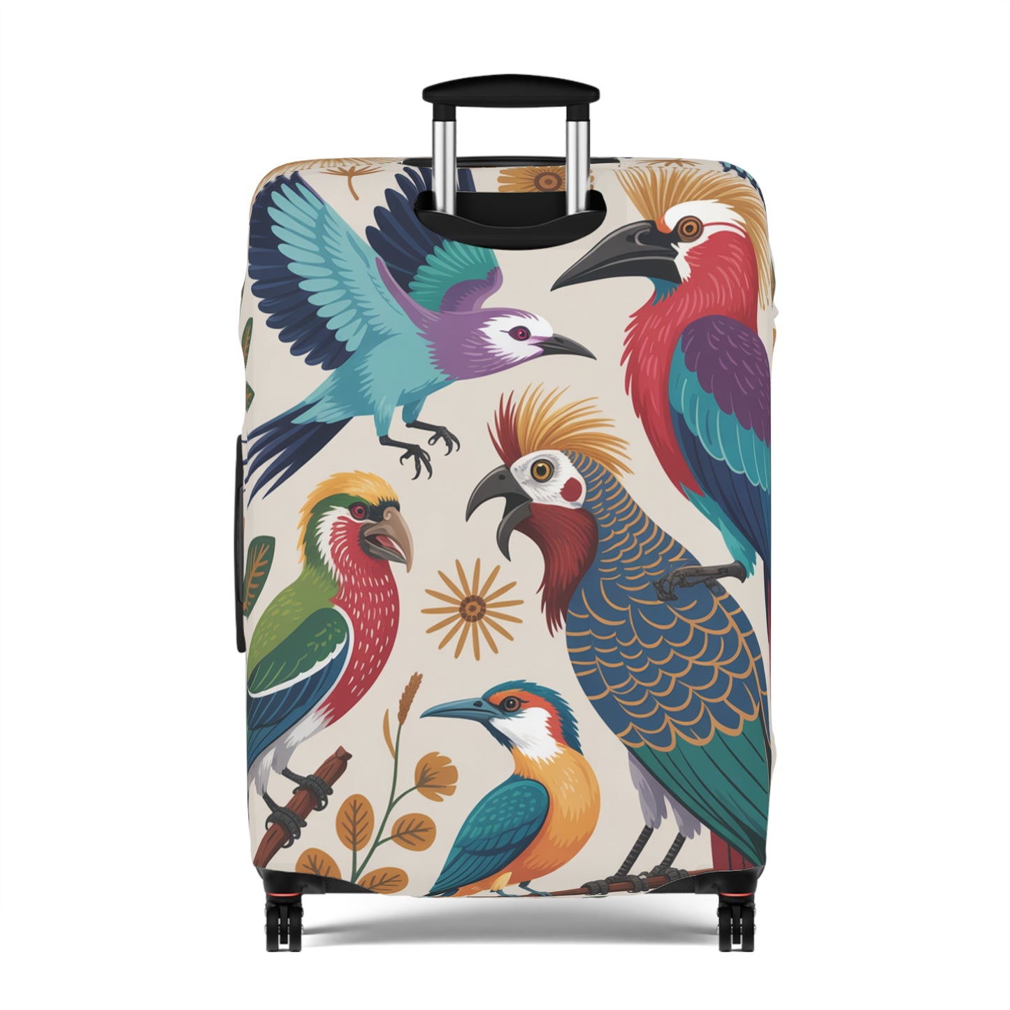 Vibrant Paradise Birds Luggage Protector | Custom Design Travel Cover