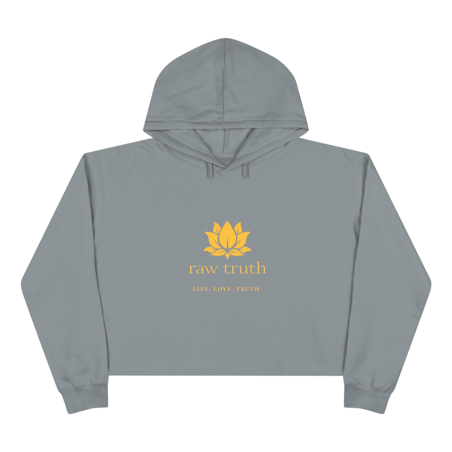 Raw Truth Classic Crop Hoodie - Meditation Gear, Mindfulness Gift