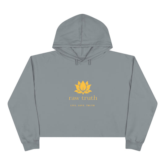 Raw Truth Classic Crop Hoodie - Meditation Gear, Mindfulness Gift