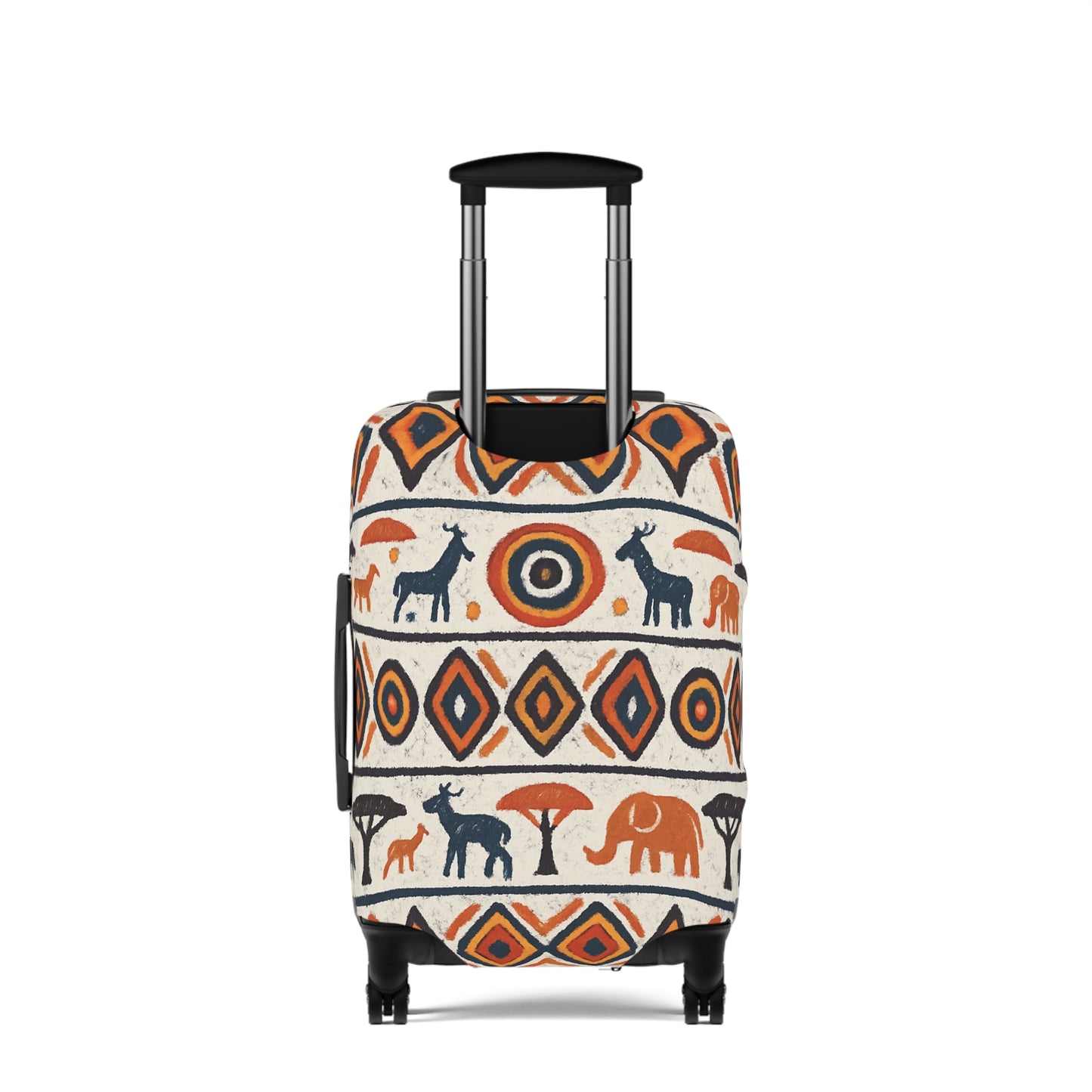 RAW TRUTH: Kenya Safari Print Luggage Cover – Wild Animals & Tribal Motifs Travel Accessory