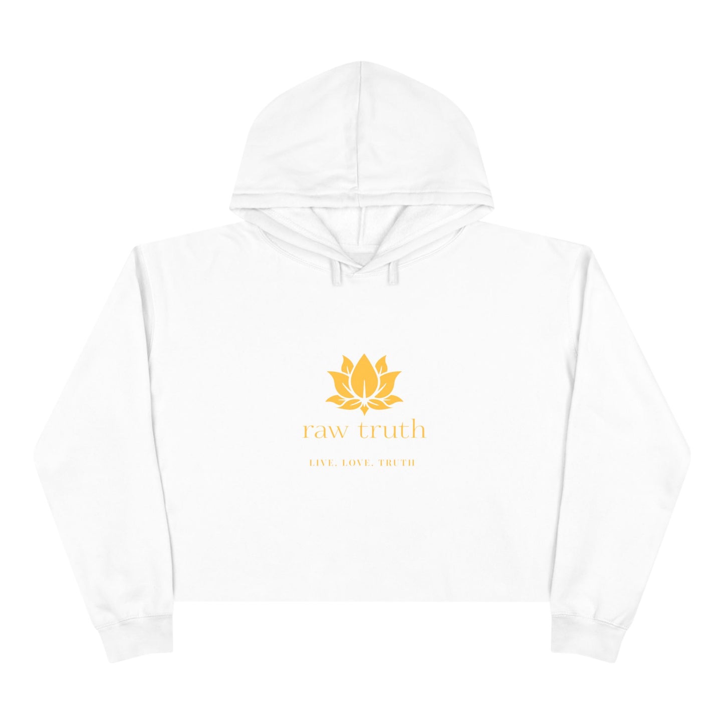 Raw Truth Classic Crop Hoodie - Meditation Gear, Mindfulness Gift
