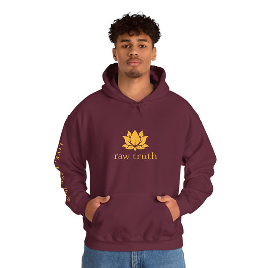 Raw Truth Inspirational Hoodie, Cozy Sweatshirt, Meditation Apparel