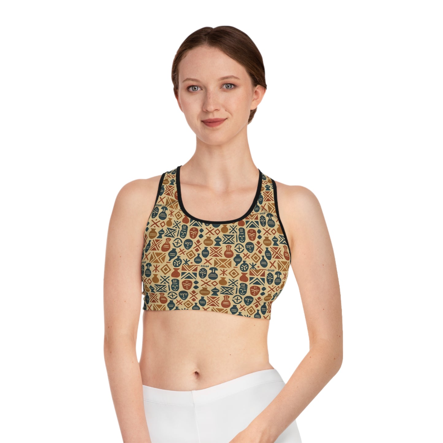 RAW TRUTH: Heritage Print Activewear Sports Bra