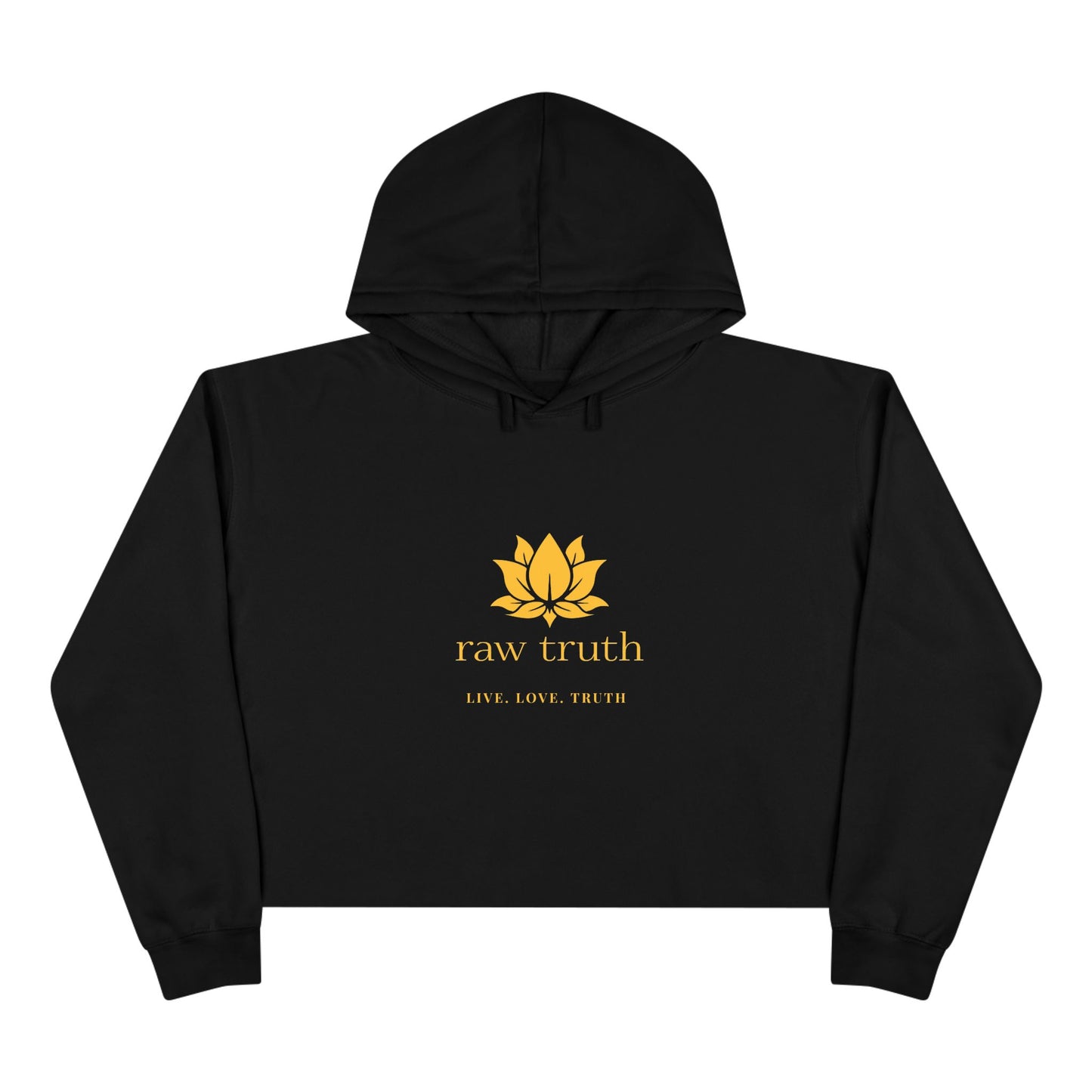 Raw Truth Classic Crop Hoodie - Meditation Gear, Mindfulness Gift