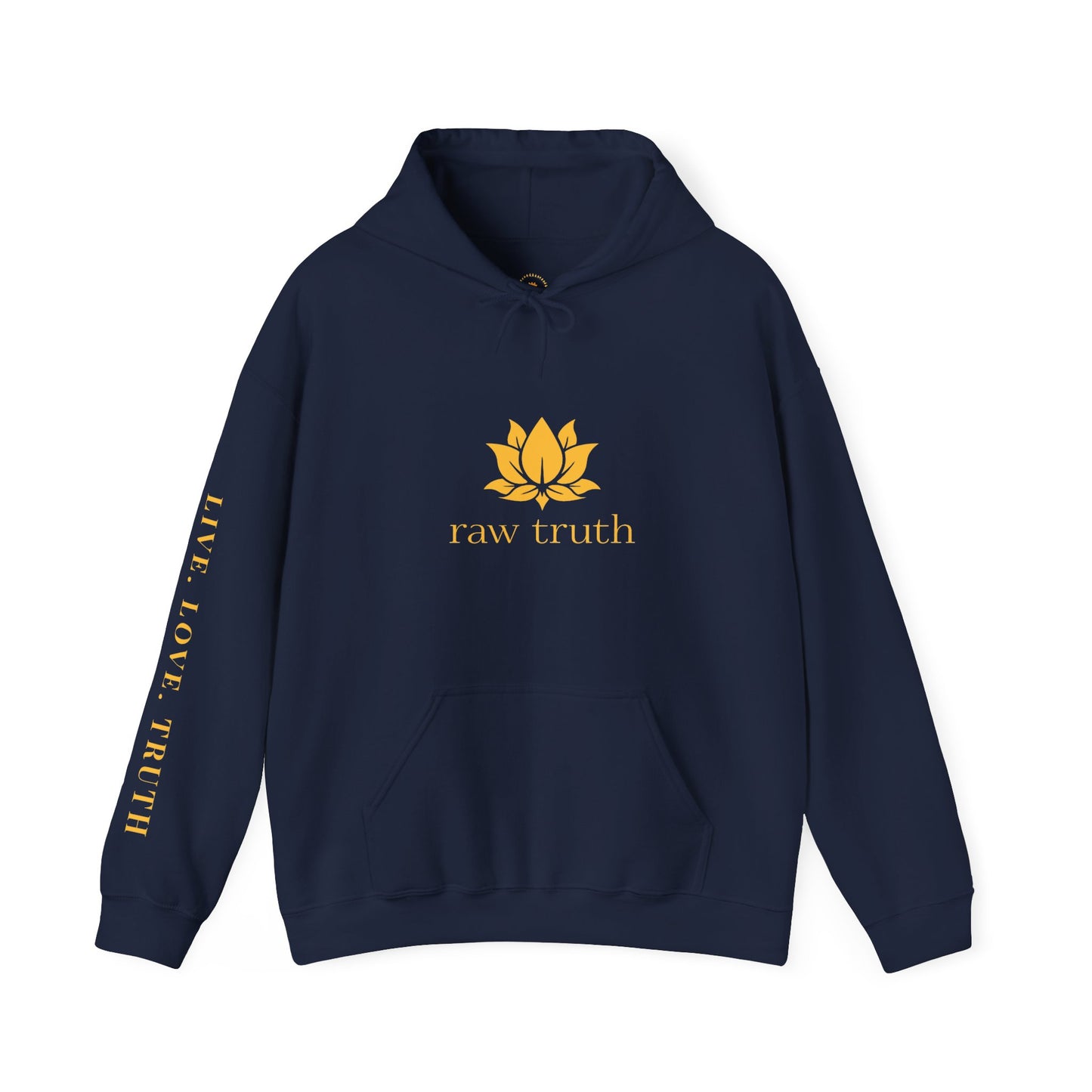 Raw Truth Inspirational Hoodie, Cozy Sweatshirt, Meditation Apparel