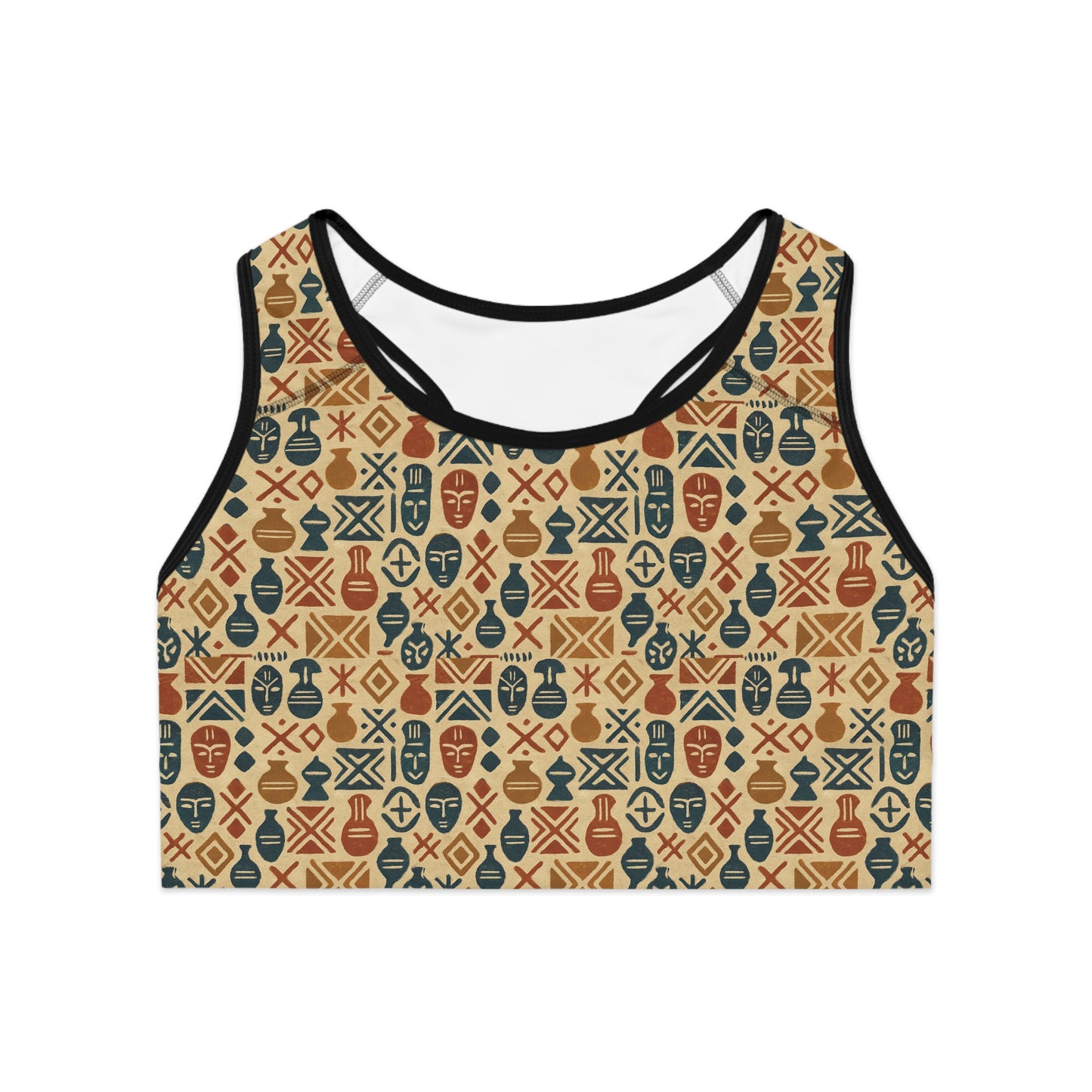 RAW TRUTH: Heritage Print Activewear Sports Bra