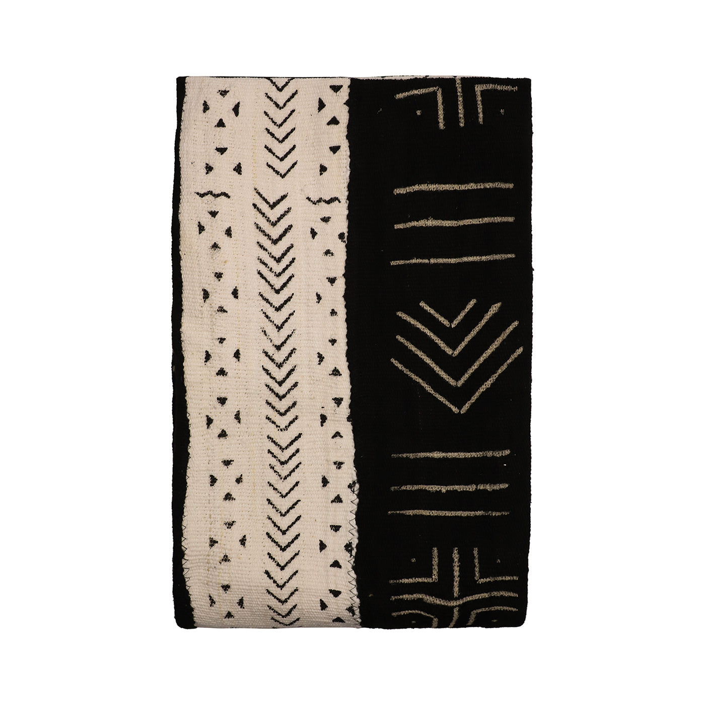 Mud Cloth Textile | Stripes Black & White-9