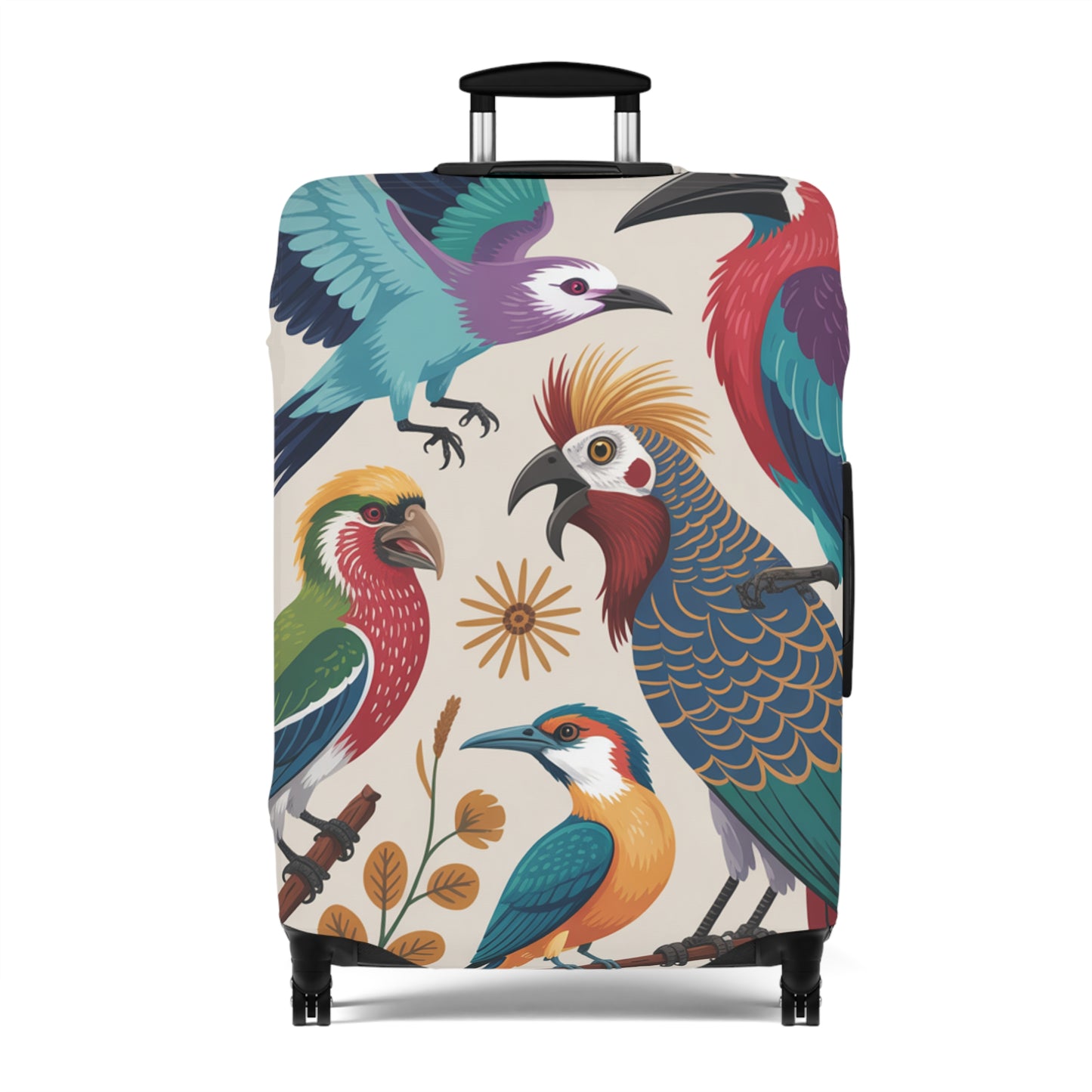 Vibrant Paradise Birds Luggage Protector | Custom Design Travel Cover