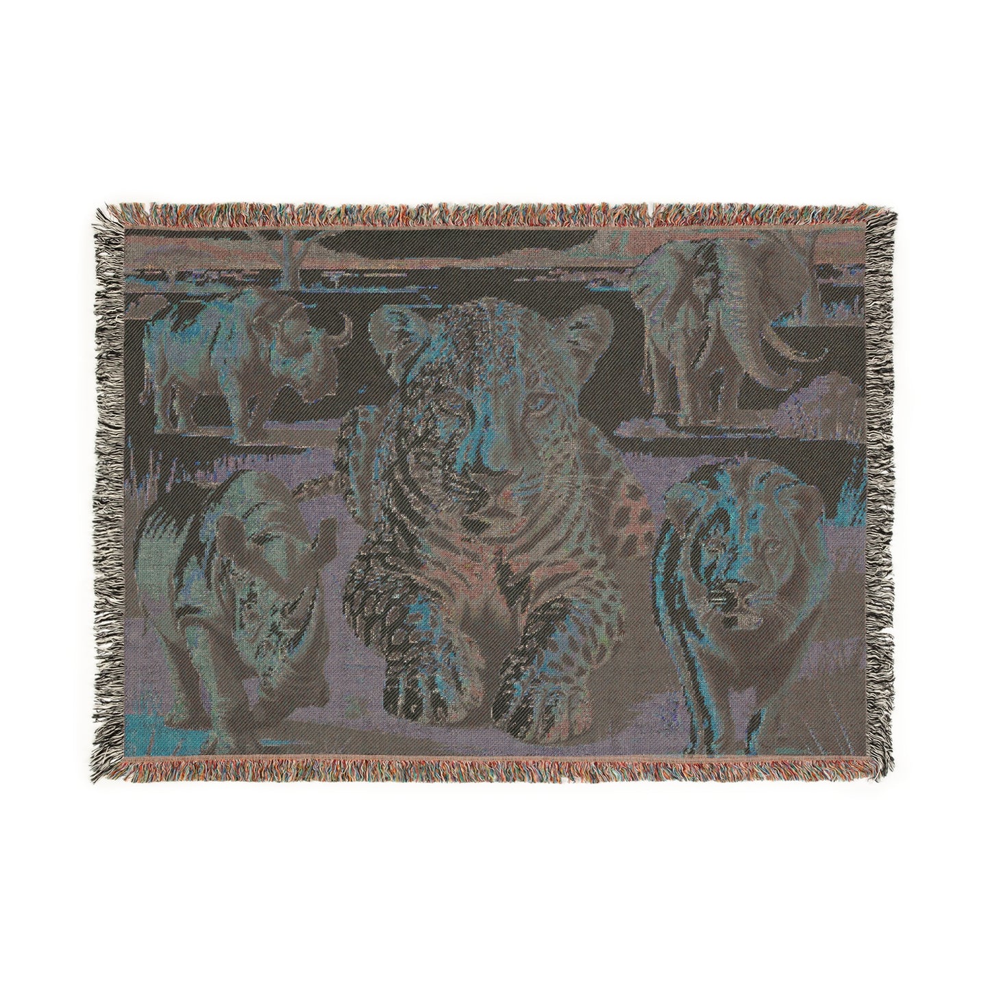 The Big Five Safari Tapestry Throw - Leopard - 100% Cotton
