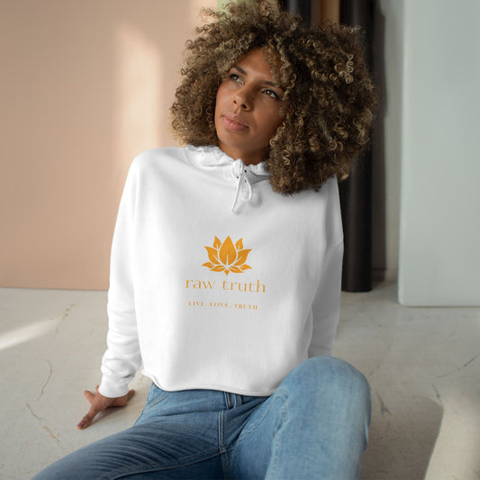 Raw Truth Classic Crop Hoodie - Meditation Gear, Mindfulness Gift