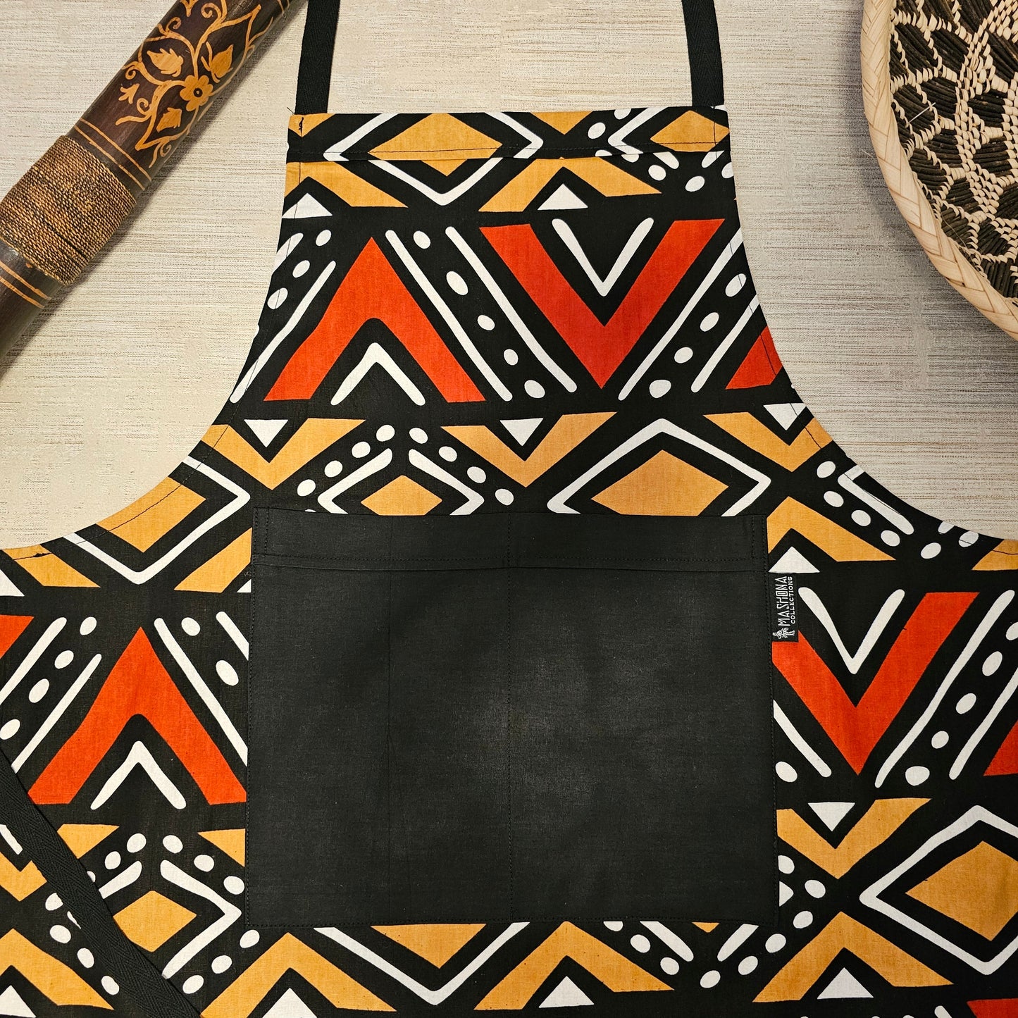 Handmade Apron and Matching Oven Gloves Set | 100% Cotton African Print Fabric