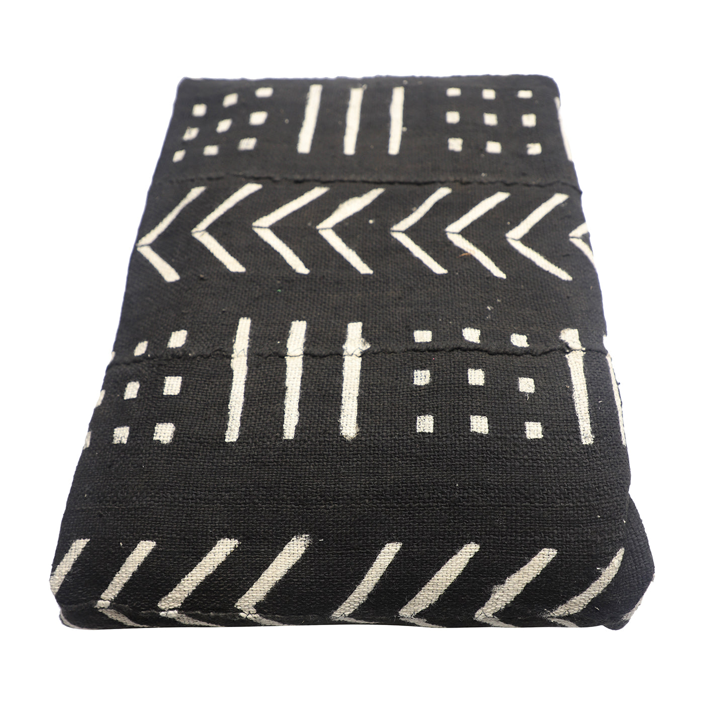 Mud Cloth Textile | Oversize Throw Blanket Black-1