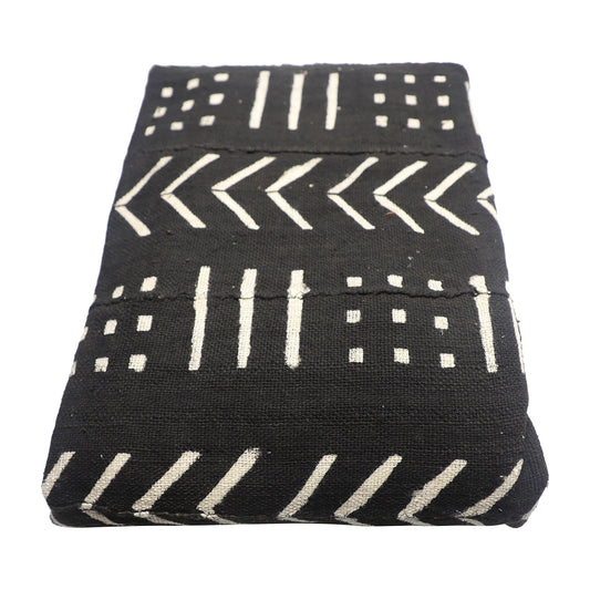 Mud Cloth Textile | Oversize Throw Blanket Black-1