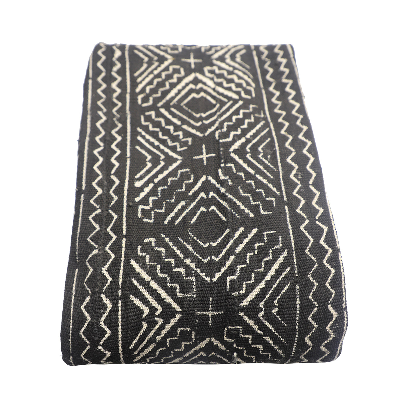 Mud Cloth Textile | Oversize Throw Blanket Black-5