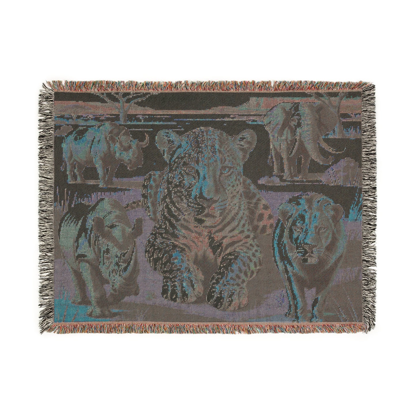 The Big Five Safari Tapestry Throw - Leopard - 100% Cotton
