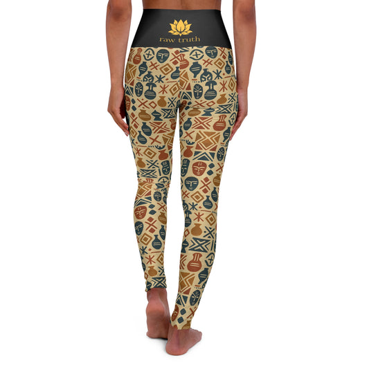 RAW TRUTH: African Heritage Print High-Waist Leggings – Earth Tones