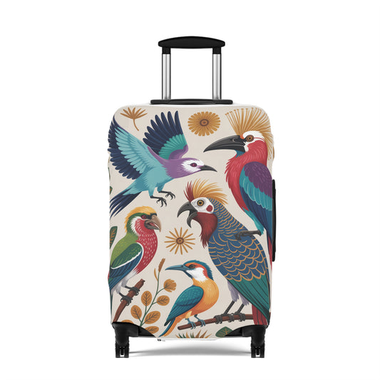Vibrant Paradise Birds Luggage Protector | Custom Design Travel Cover