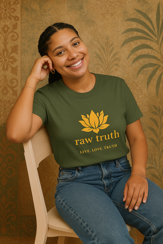 Raw Truth "Live. Love. Truth"  Unisex Softstyle Tee - Meditation Lifestyle