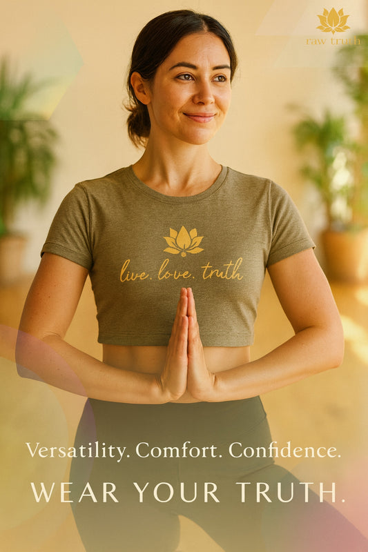 Raw Truth "Live. Love. Truth" Yoga Crop Tee