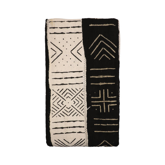 Mud Cloth Textile | Stripes Black & White-0