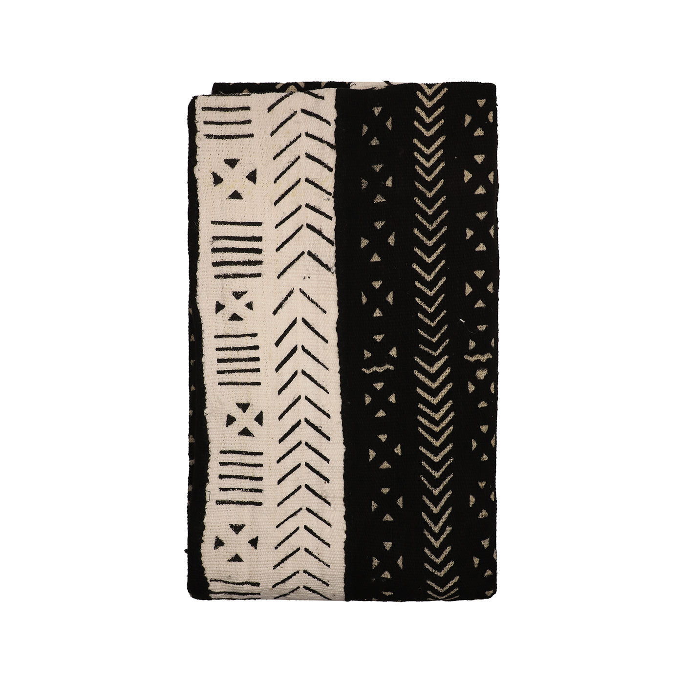 Mud Cloth Textile | Stripes Black & White-1