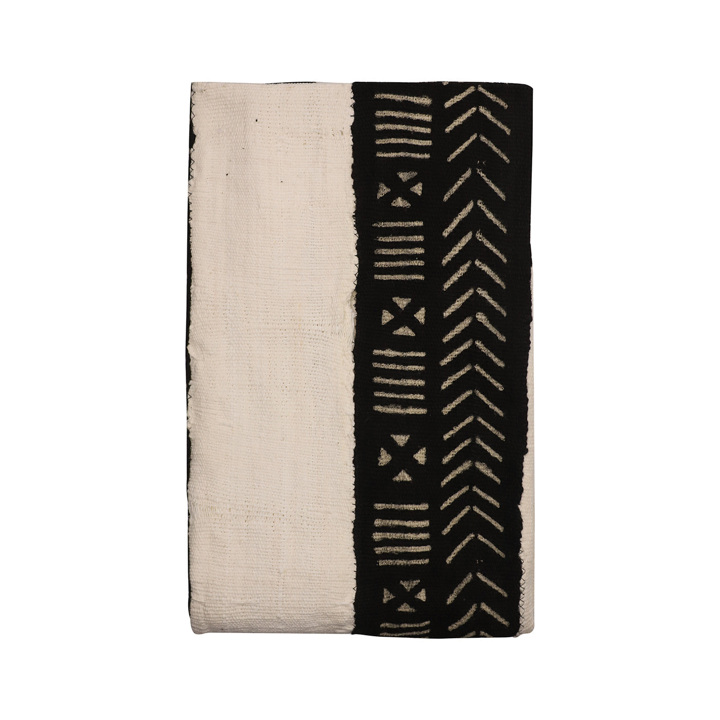 Mud Cloth Textile | Stripes Black & White-2