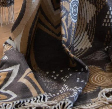 Throw Blanket | Rwanda Cocoa Leather Throw | 150x165cm-1