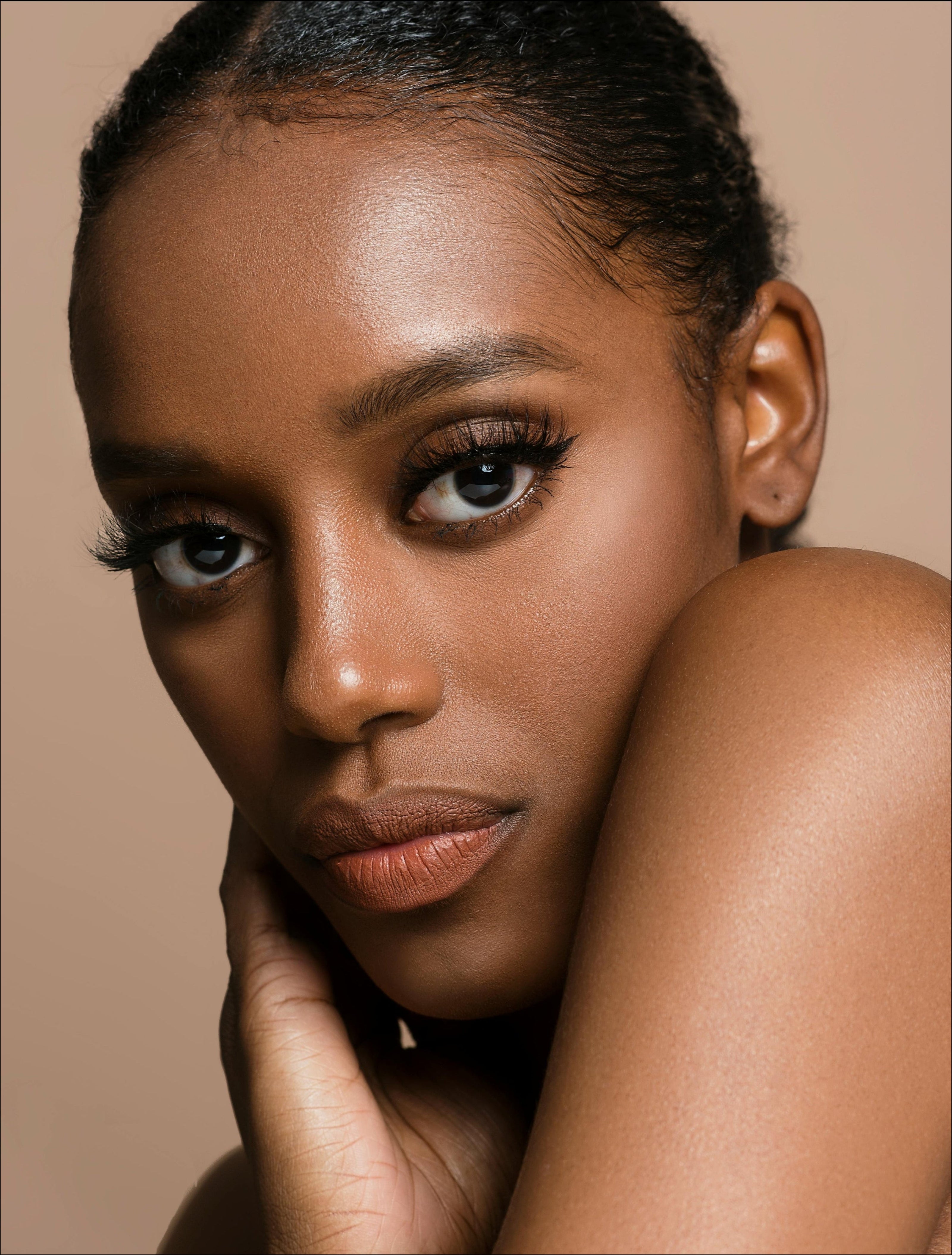 African, woman, face, skin